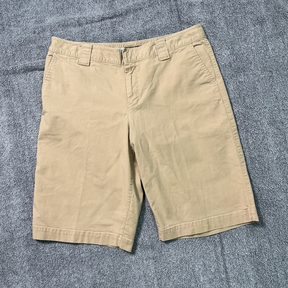 Tommy Bahama Mens Khaki Chino Shorts Tan Cotton Blend Size 34 Flat Front Casual